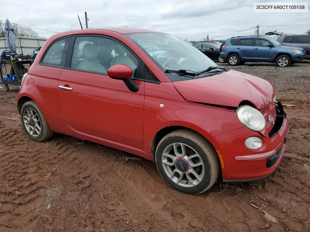 2012 Fiat 500 Pop VIN: 3C3CFFAR0CT105158 Lot: 40404324