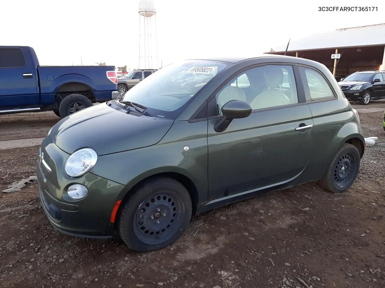 2012 Fiat 500 Pop VIN: 3C3CFFAR9CT365171 Lot: 54596843