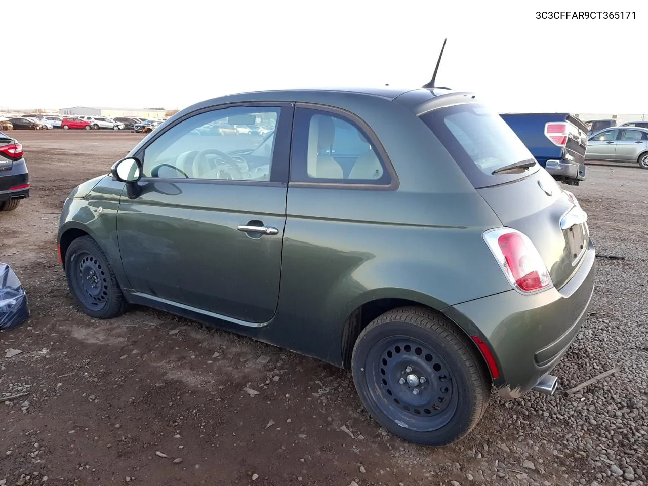 2012 Fiat 500 Pop VIN: 3C3CFFAR9CT365171 Lot: 54596843