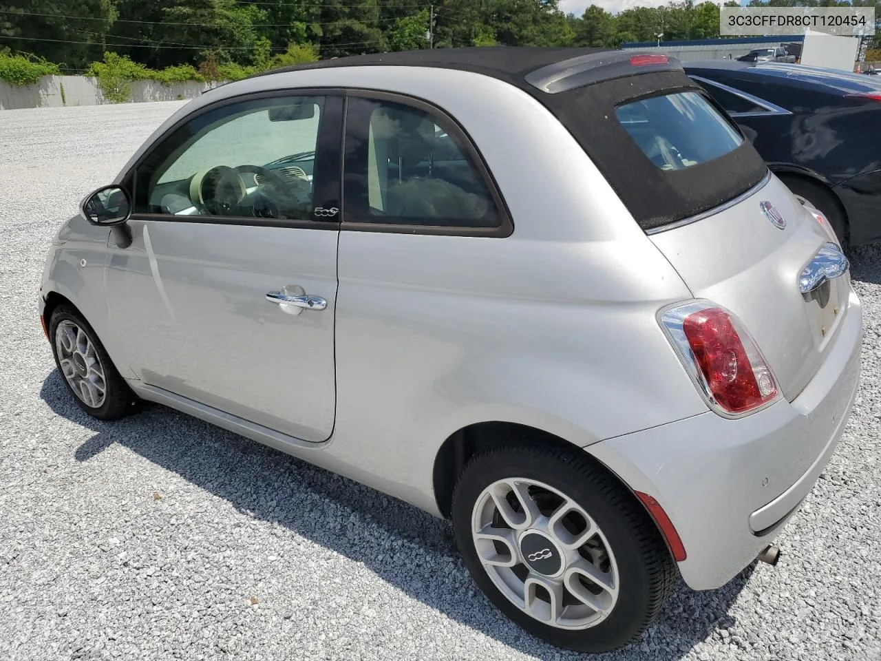 2012 Fiat 500 Pop VIN: 3C3CFFDR8CT120454 Lot: 55683144