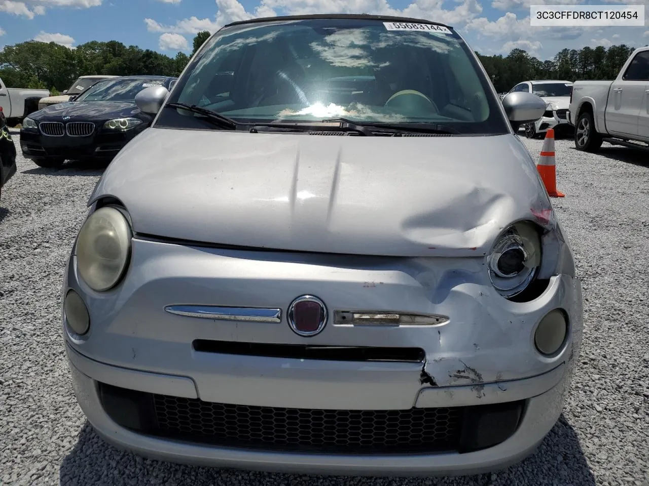 2012 Fiat 500 Pop VIN: 3C3CFFDR8CT120454 Lot: 55683144