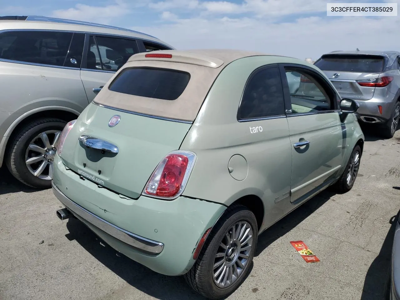 3C3CFFER4CT385029 2012 Fiat 500 Lounge