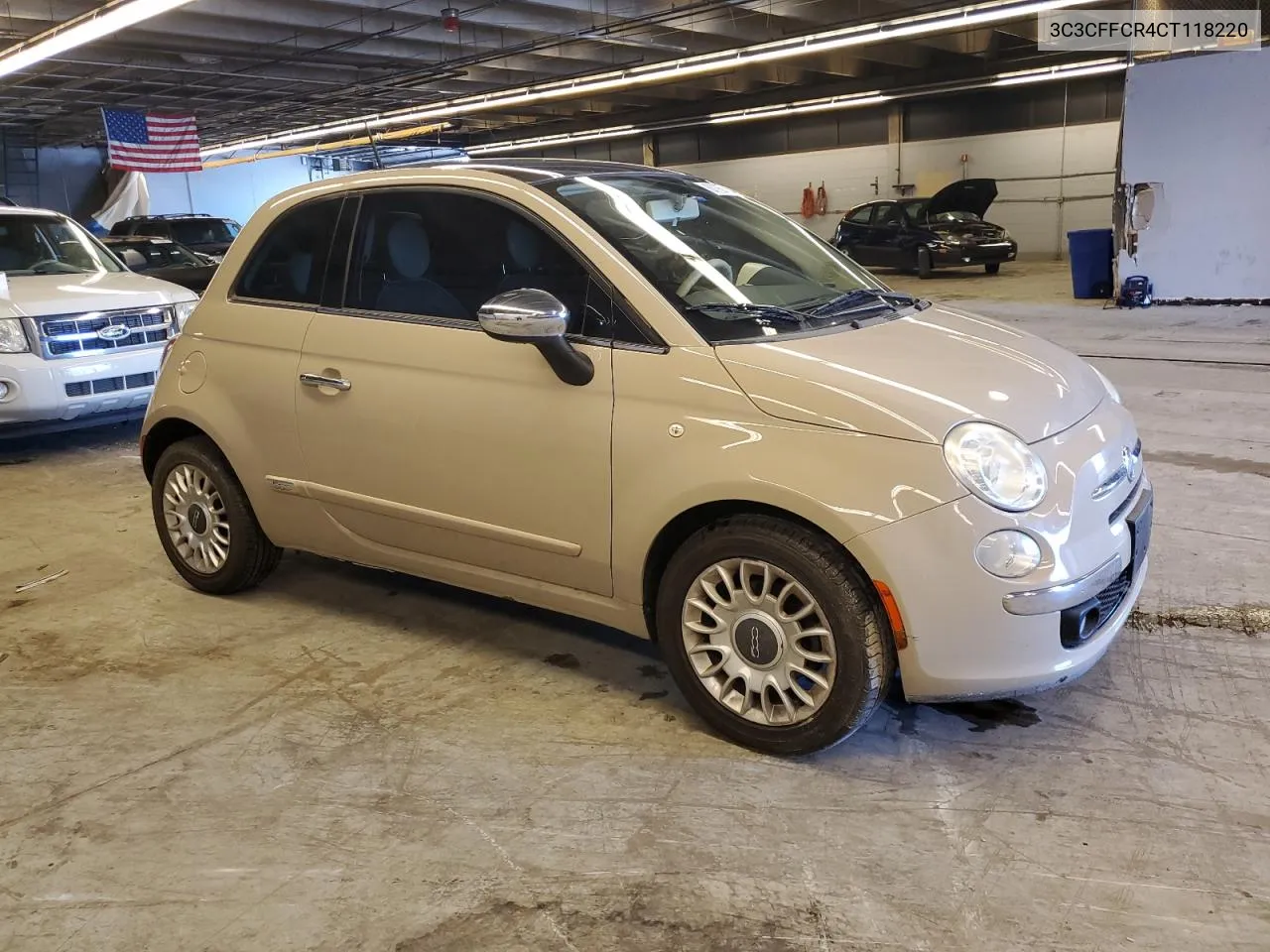 2012 Fiat 500 Lounge VIN: 3C3CFFCR4CT118220 Lot: 61167214