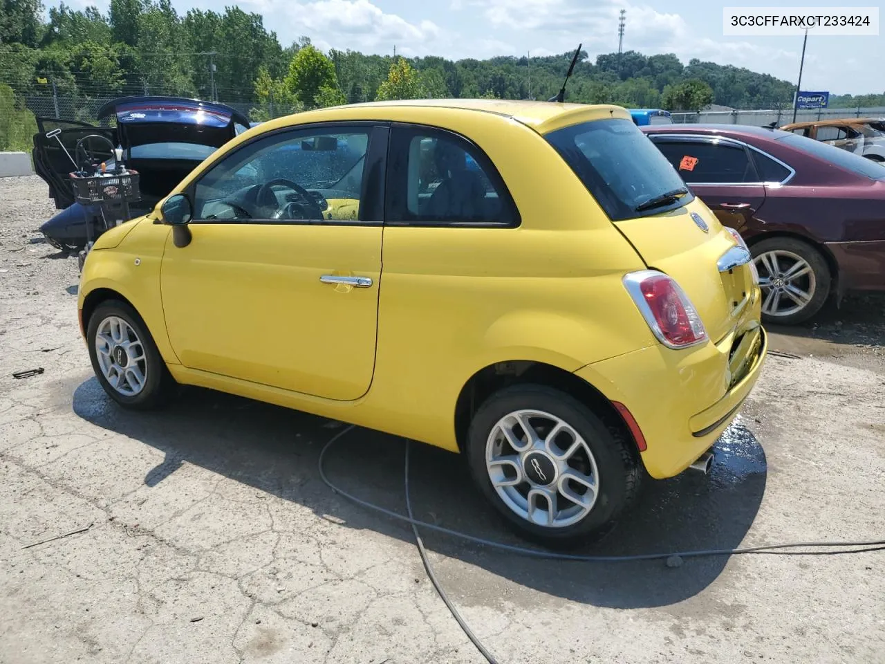 2012 Fiat 500 Pop VIN: 3C3CFFARXCT233424 Lot: 63068734