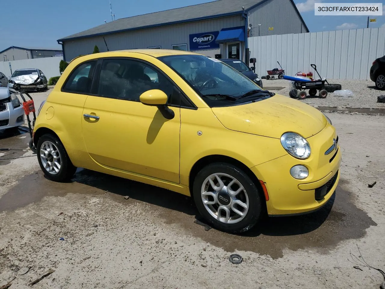 2012 Fiat 500 Pop VIN: 3C3CFFARXCT233424 Lot: 63068734