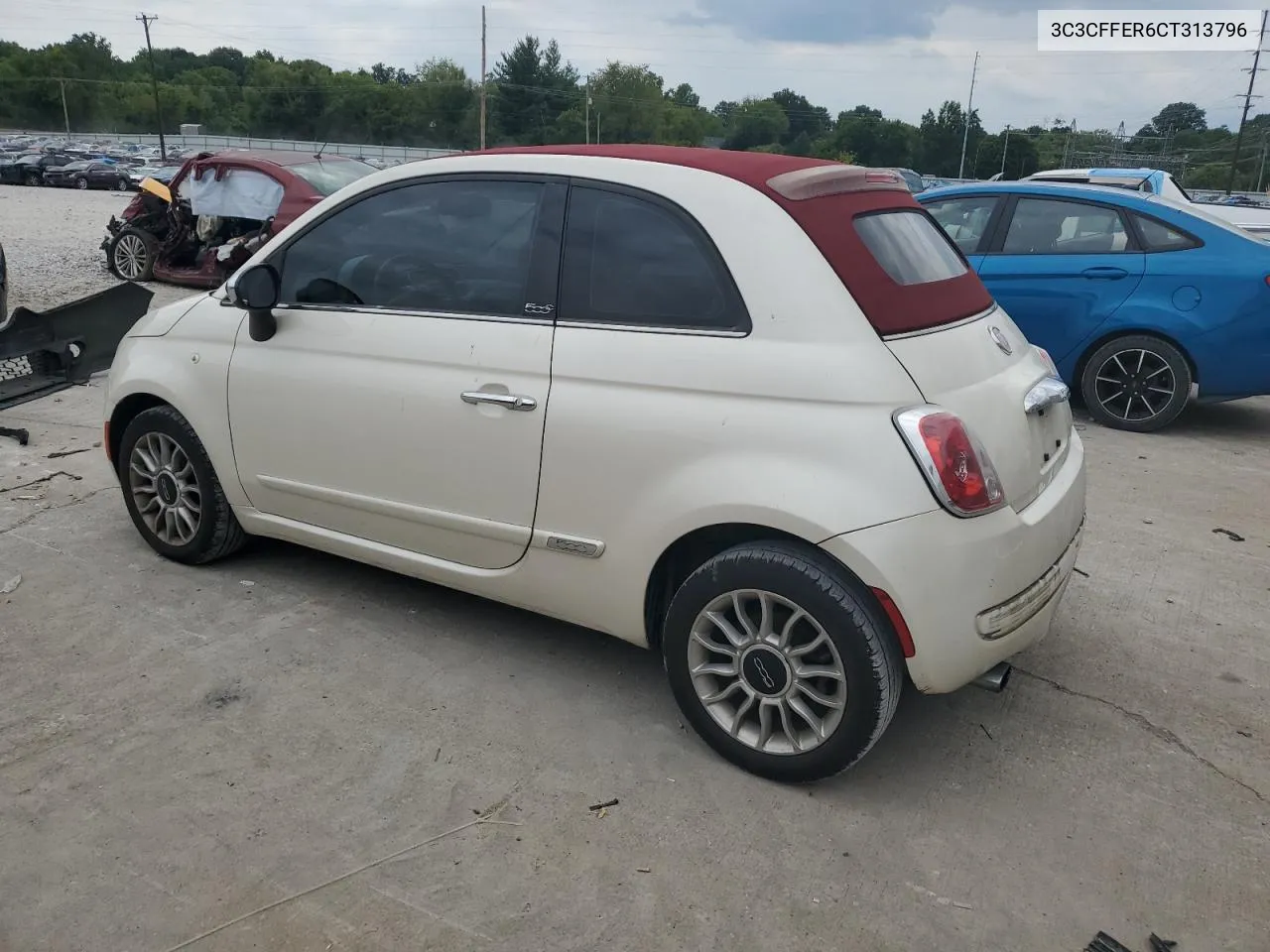 2012 Fiat 500 Lounge VIN: 3C3CFFER6CT313796 Lot: 66521254