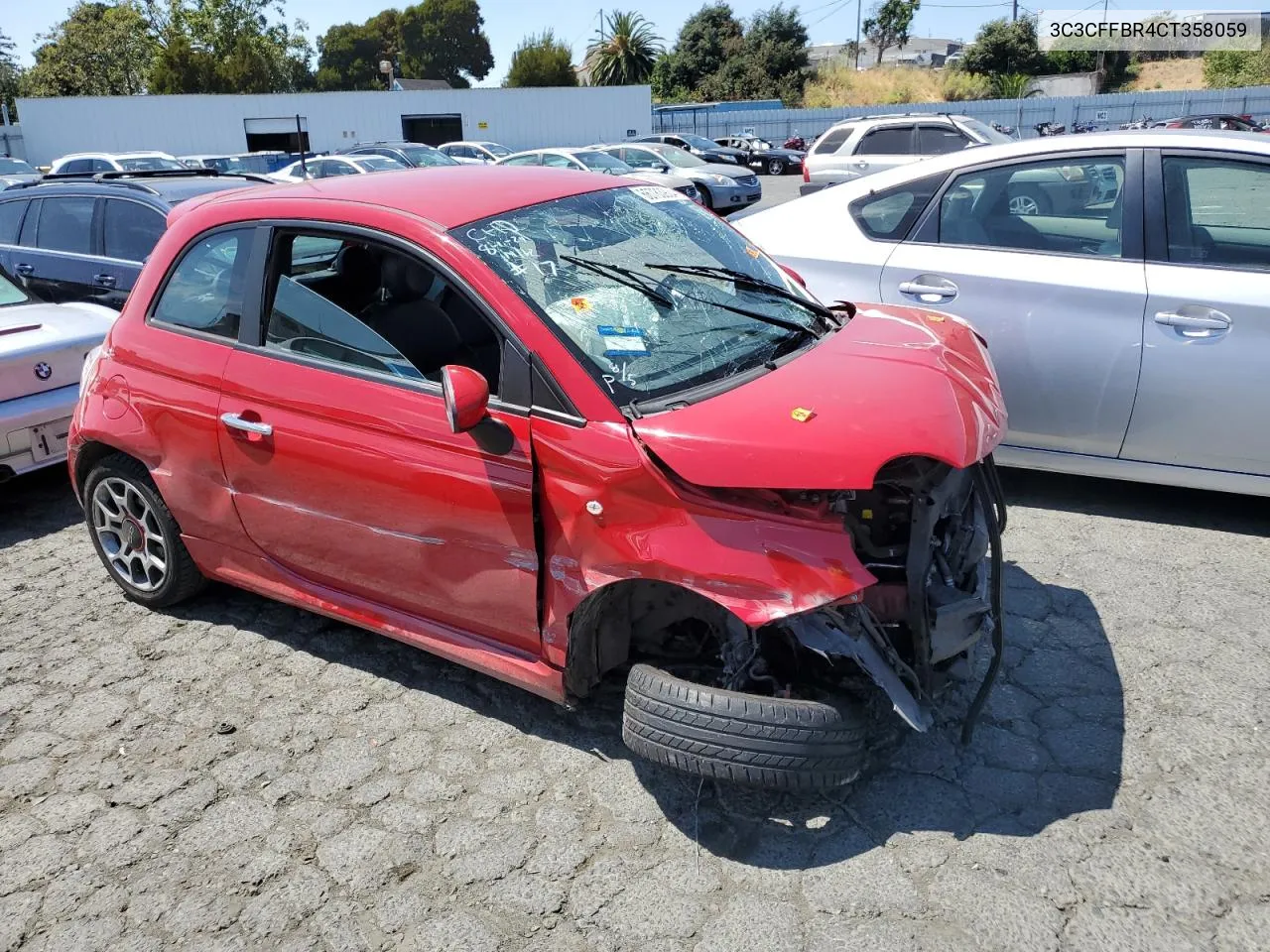 2012 Fiat 500 Sport VIN: 3C3CFFBR4CT358059 Lot: 66783904