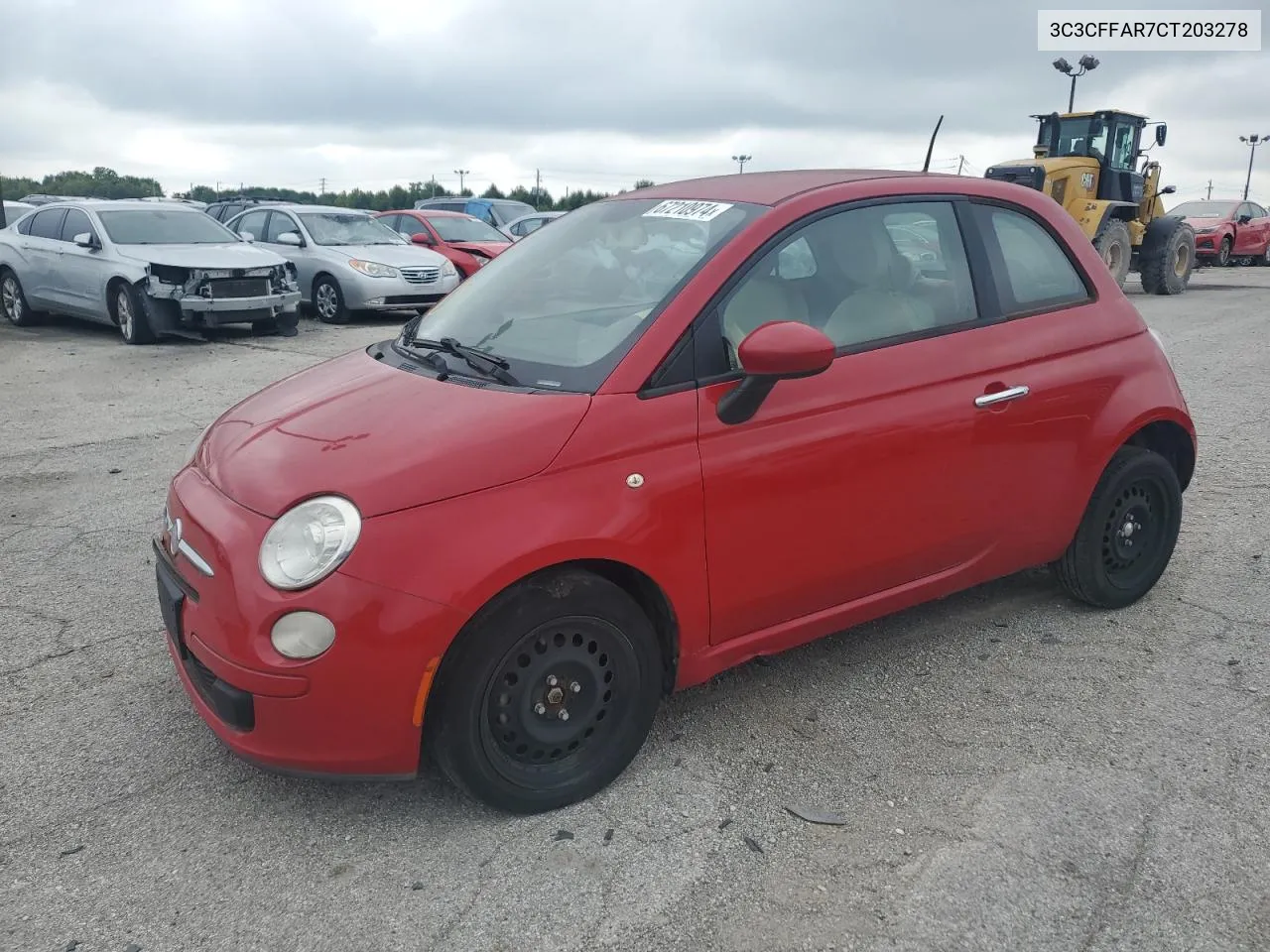 2012 Fiat 500 Pop VIN: 3C3CFFAR7CT203278 Lot: 67210974