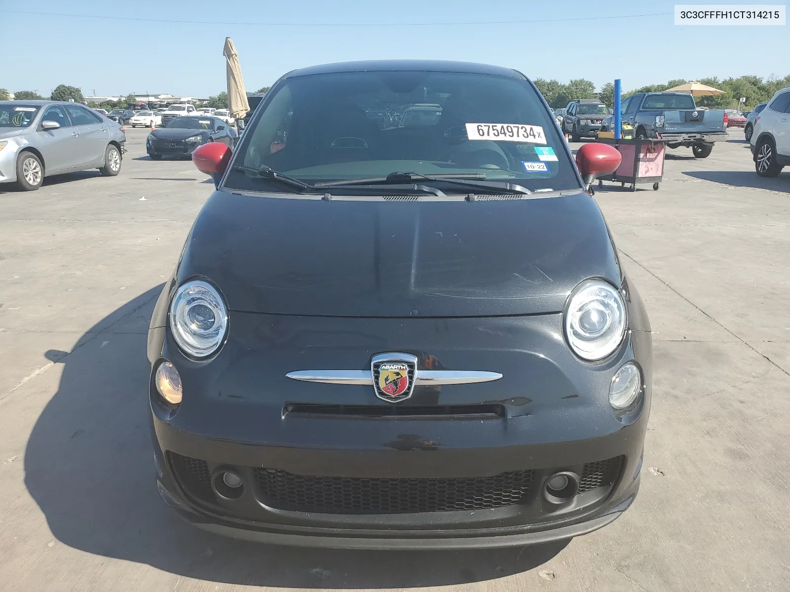 2012 Fiat 500 Abarth VIN: 3C3CFFFH1CT314215 Lot: 67549734