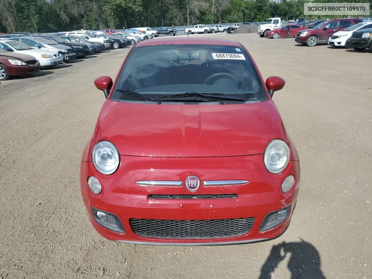 2012 Fiat 500 Sport VIN: 3C3CFFBR0CT109970 Lot: 68875694