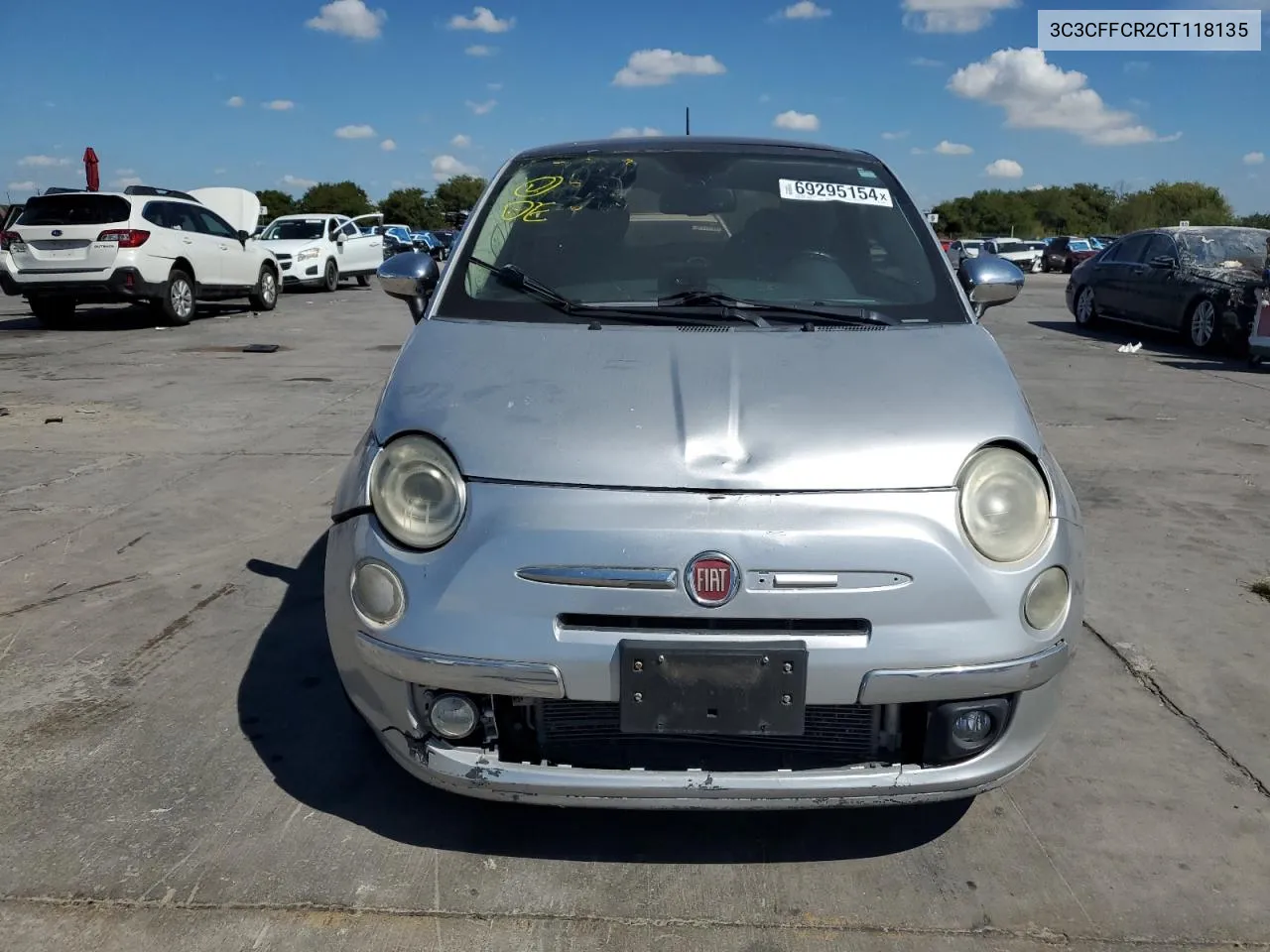 3C3CFFCR2CT118135 2012 Fiat 500 Lounge