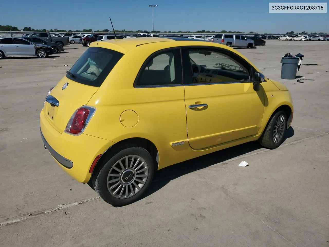 2012 Fiat 500 Lounge VIN: 3C3CFFCRXCT208715 Lot: 70658764