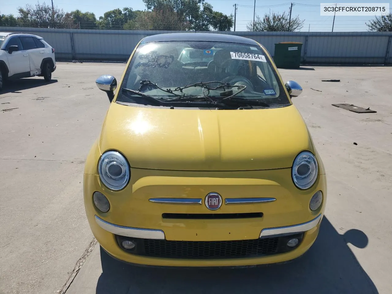 2012 Fiat 500 Lounge VIN: 3C3CFFCRXCT208715 Lot: 70658764