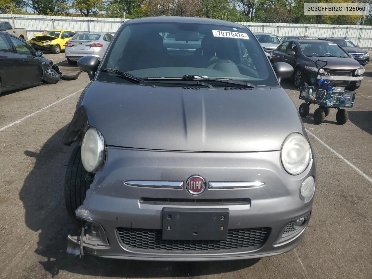 2012 Fiat 500 Sport VIN: 3C3CFFBR2CT126060 Lot: 70770424