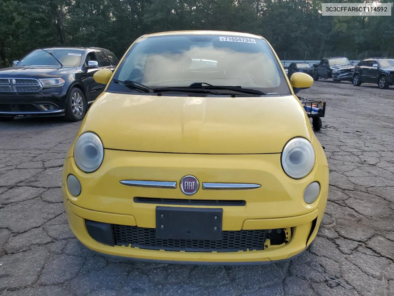 2012 Fiat 500 Pop VIN: 3C3CFFAR6CT114592 Lot: 71654734