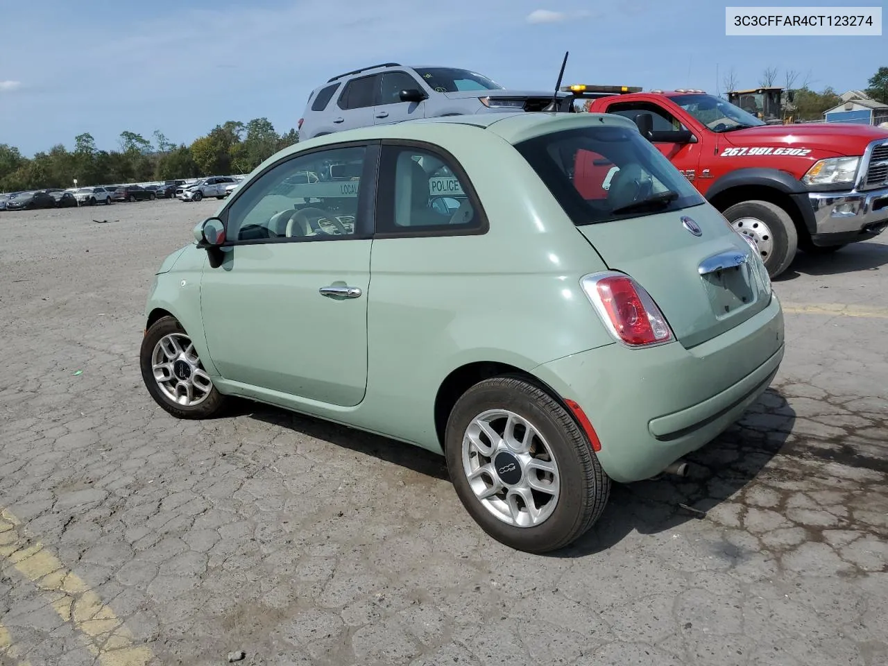 2012 Fiat 500 Pop VIN: 3C3CFFAR4CT123274 Lot: 71743114