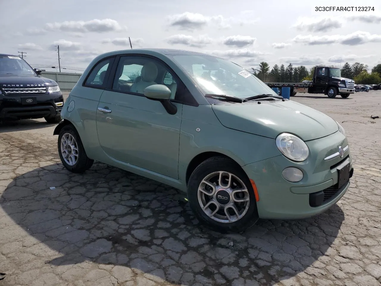 2012 Fiat 500 Pop VIN: 3C3CFFAR4CT123274 Lot: 71743114