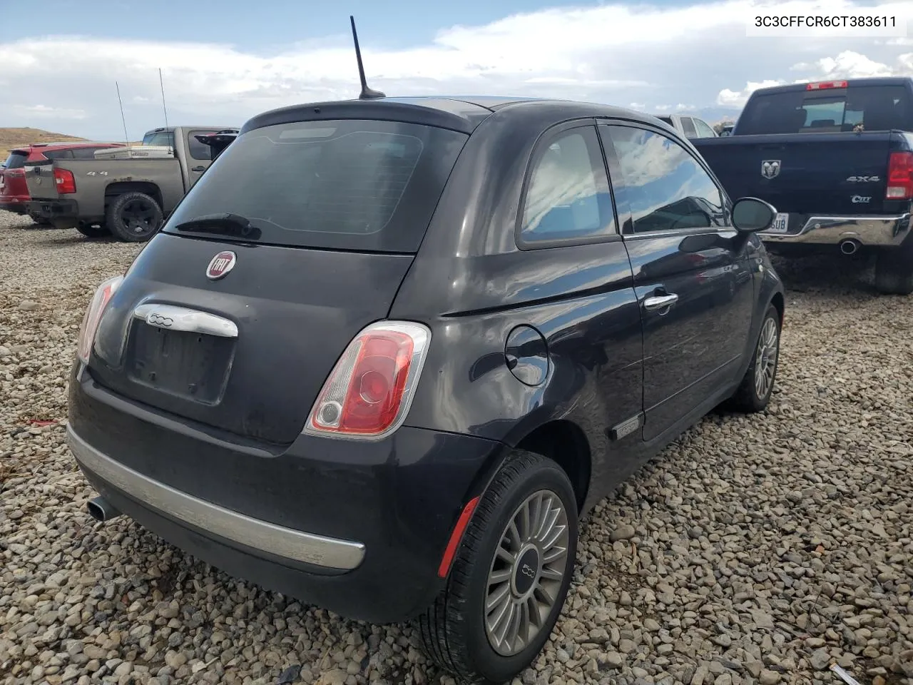 2012 Fiat 500 Lounge VIN: 3C3CFFCR6CT383611 Lot: 72077694