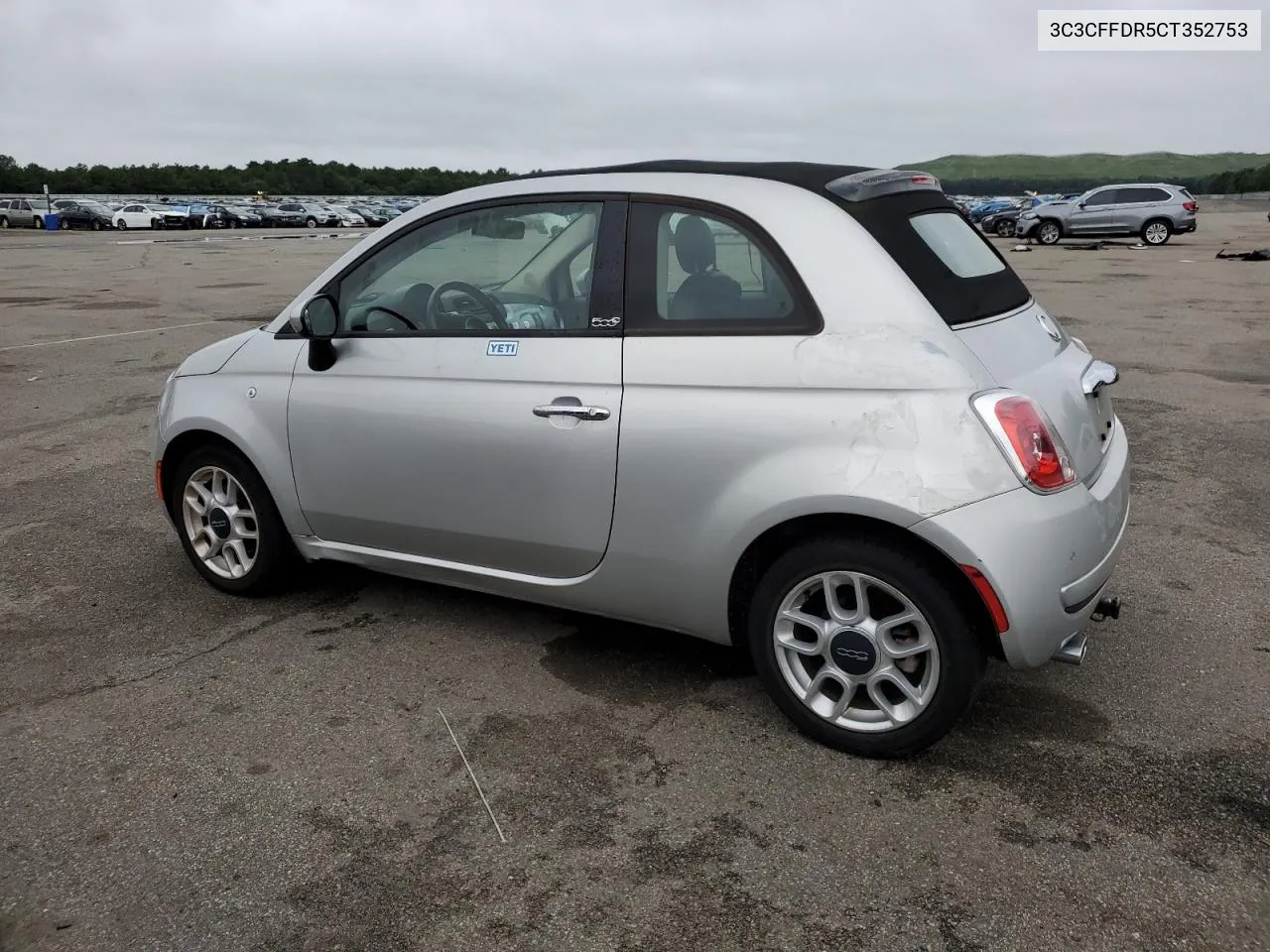 2012 Fiat 500 Pop VIN: 3C3CFFDR5CT352753 Lot: 72687484