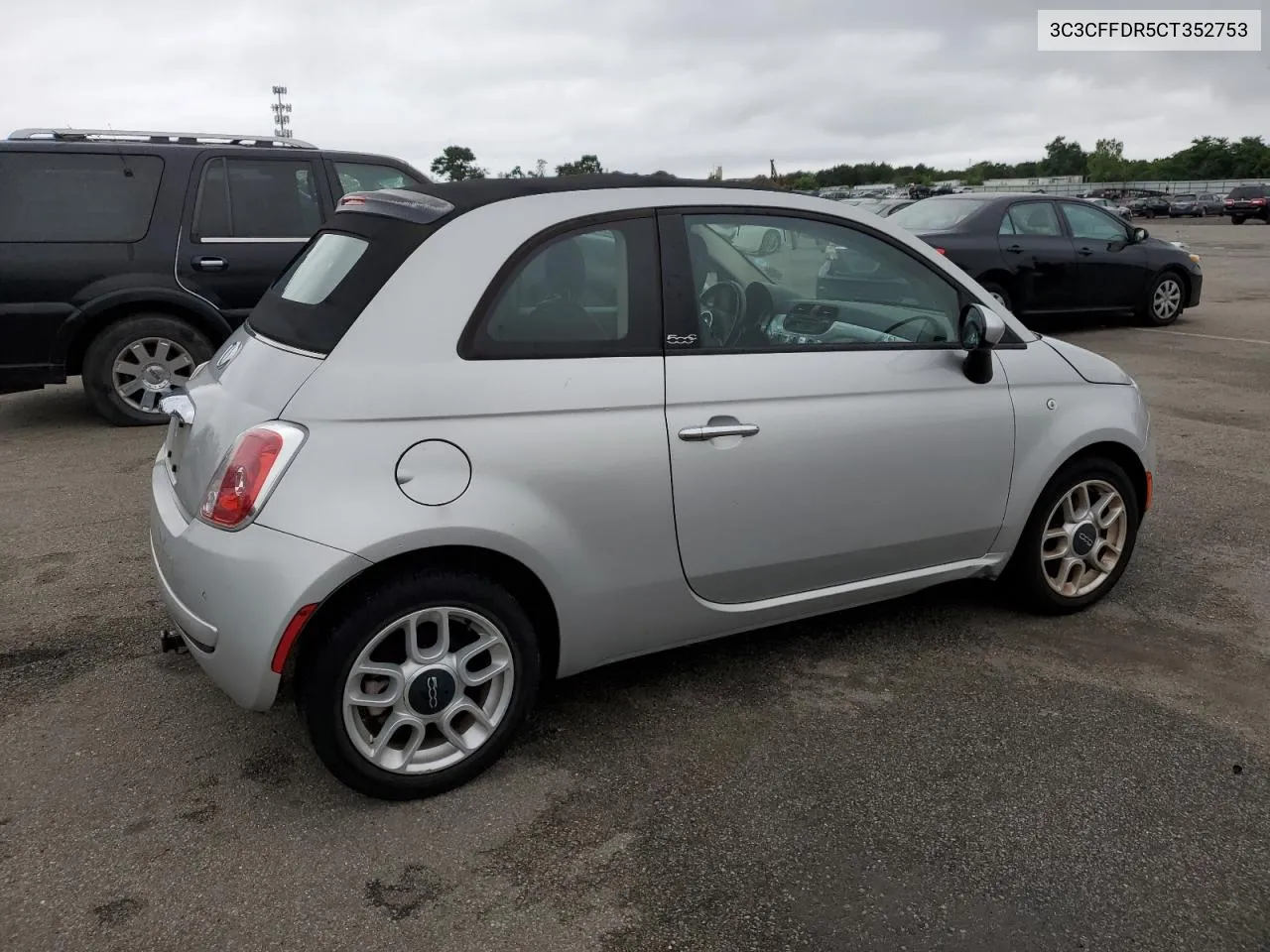 2012 Fiat 500 Pop VIN: 3C3CFFDR5CT352753 Lot: 72687484