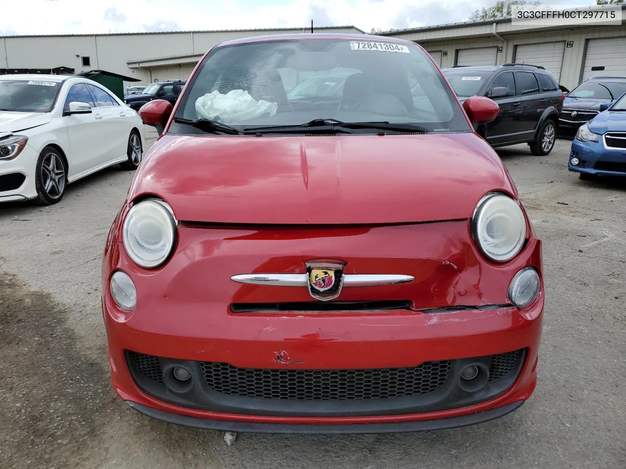 2012 Fiat 500 Abarth VIN: 3C3CFFFH0CT297715 Lot: 72841304