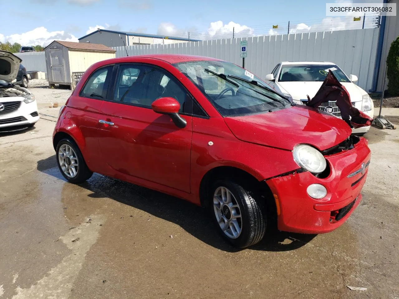 2012 Fiat 500 Pop VIN: 3C3CFFAR1CT306082 Lot: 72956764