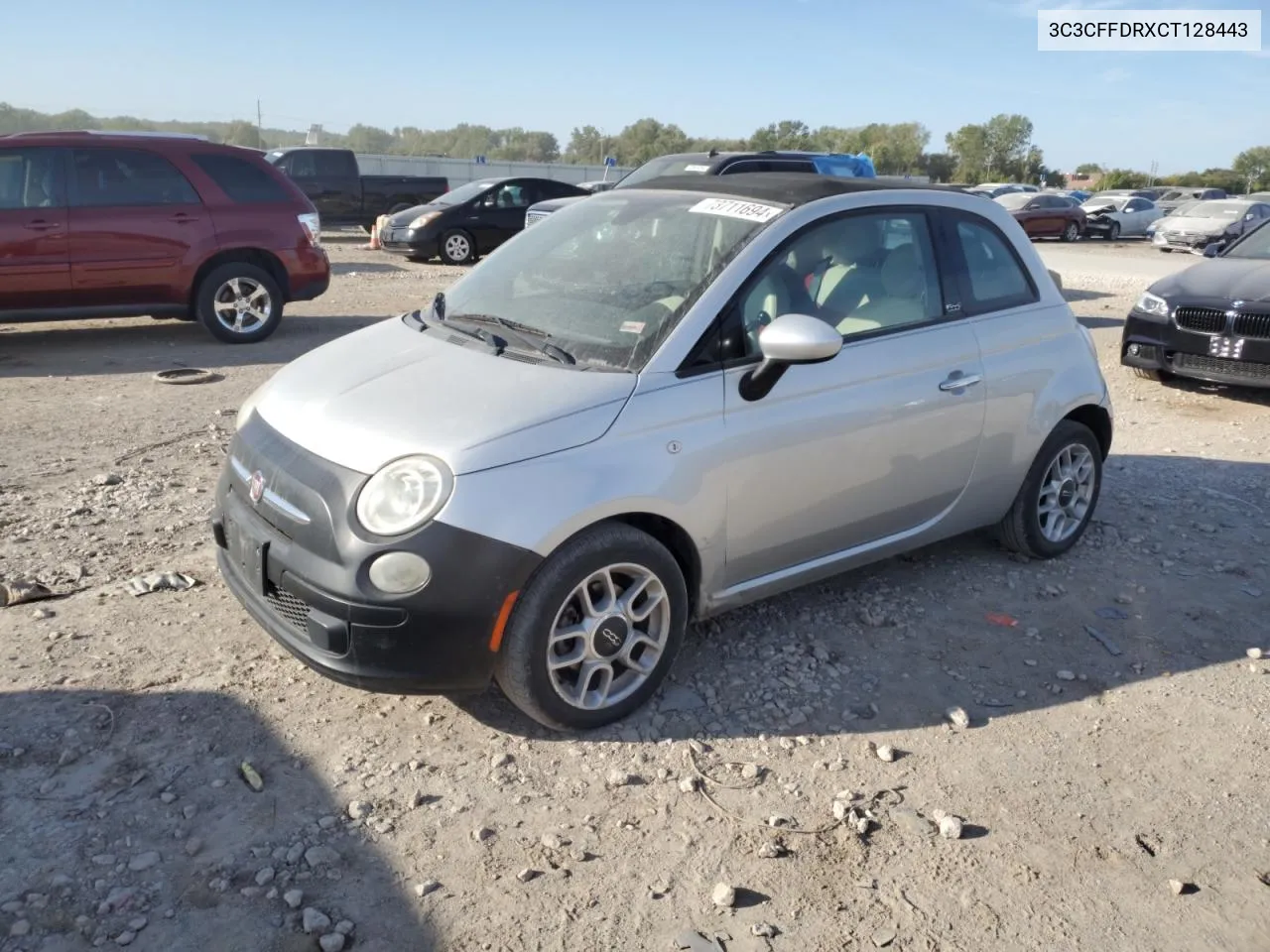 2012 Fiat 500 Pop VIN: 3C3CFFDRXCT128443 Lot: 73711694