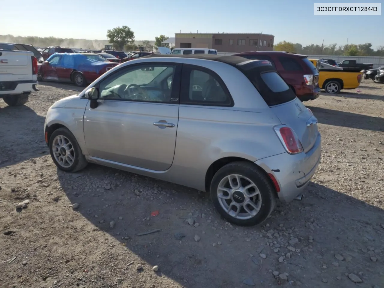 2012 Fiat 500 Pop VIN: 3C3CFFDRXCT128443 Lot: 73711694