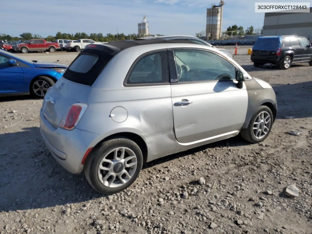 2012 Fiat 500 Pop VIN: 3C3CFFDRXCT128443 Lot: 73711694