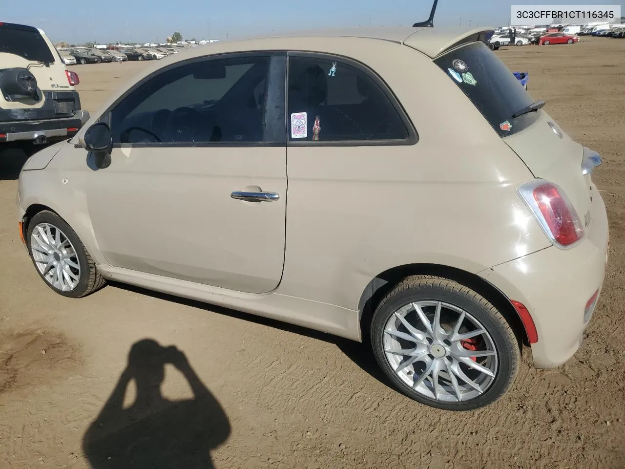 2012 Fiat 500 Sport VIN: 3C3CFFBR1CT116345 Lot: 73782364