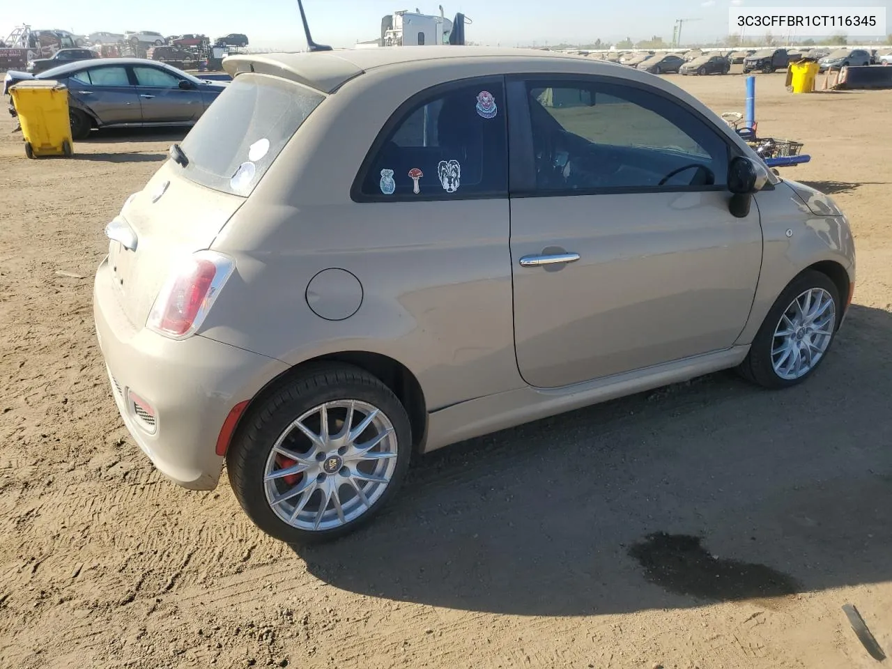 2012 Fiat 500 Sport VIN: 3C3CFFBR1CT116345 Lot: 73782364