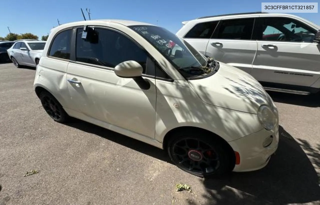 2012 Fiat 500 Sport VIN: 3C3CFFBR1CT321857 Lot: 74062504