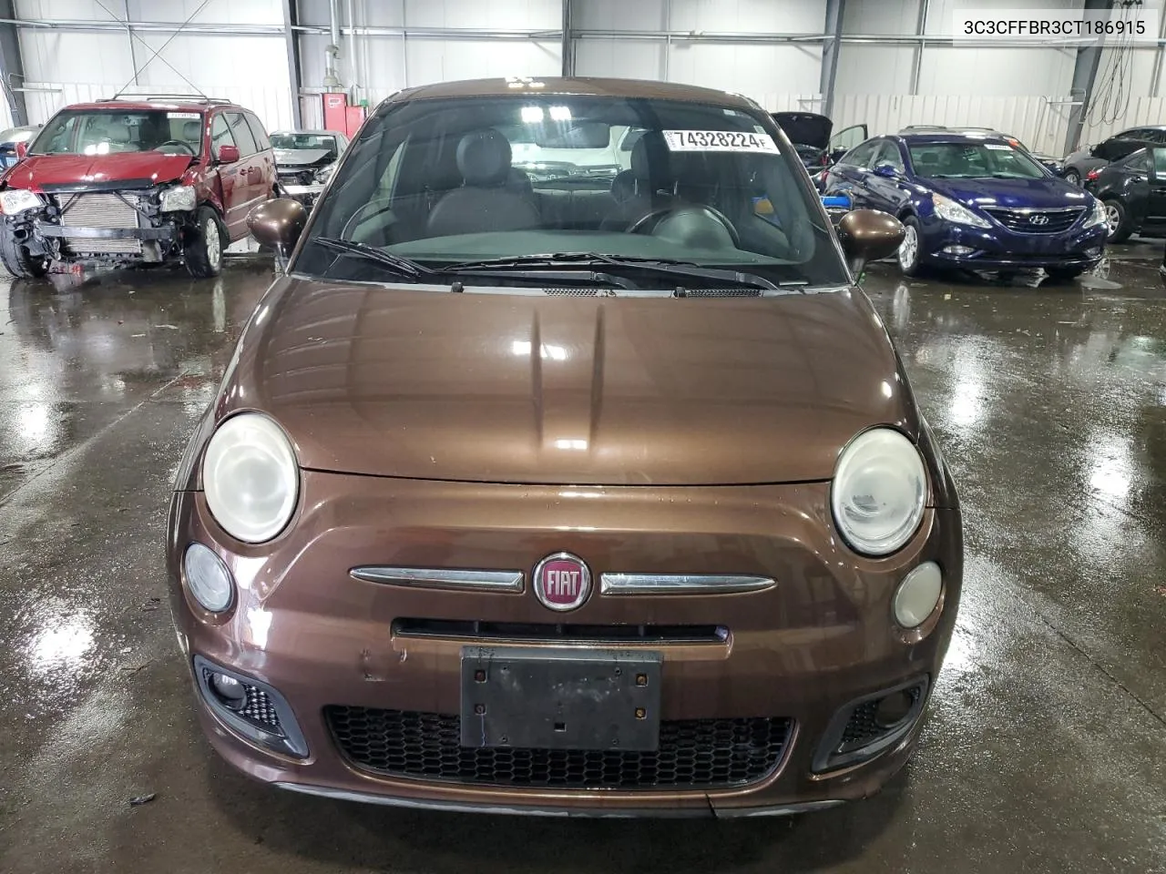 2012 Fiat 500 Sport VIN: 3C3CFFBR3CT186915 Lot: 74328224