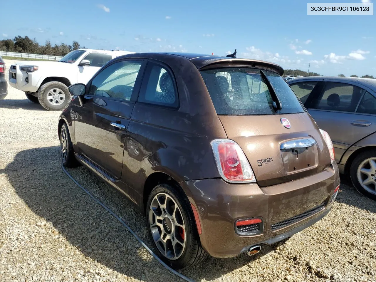 2012 Fiat 500 Sport VIN: 3C3CFFBR9CT106128 Lot: 74662604