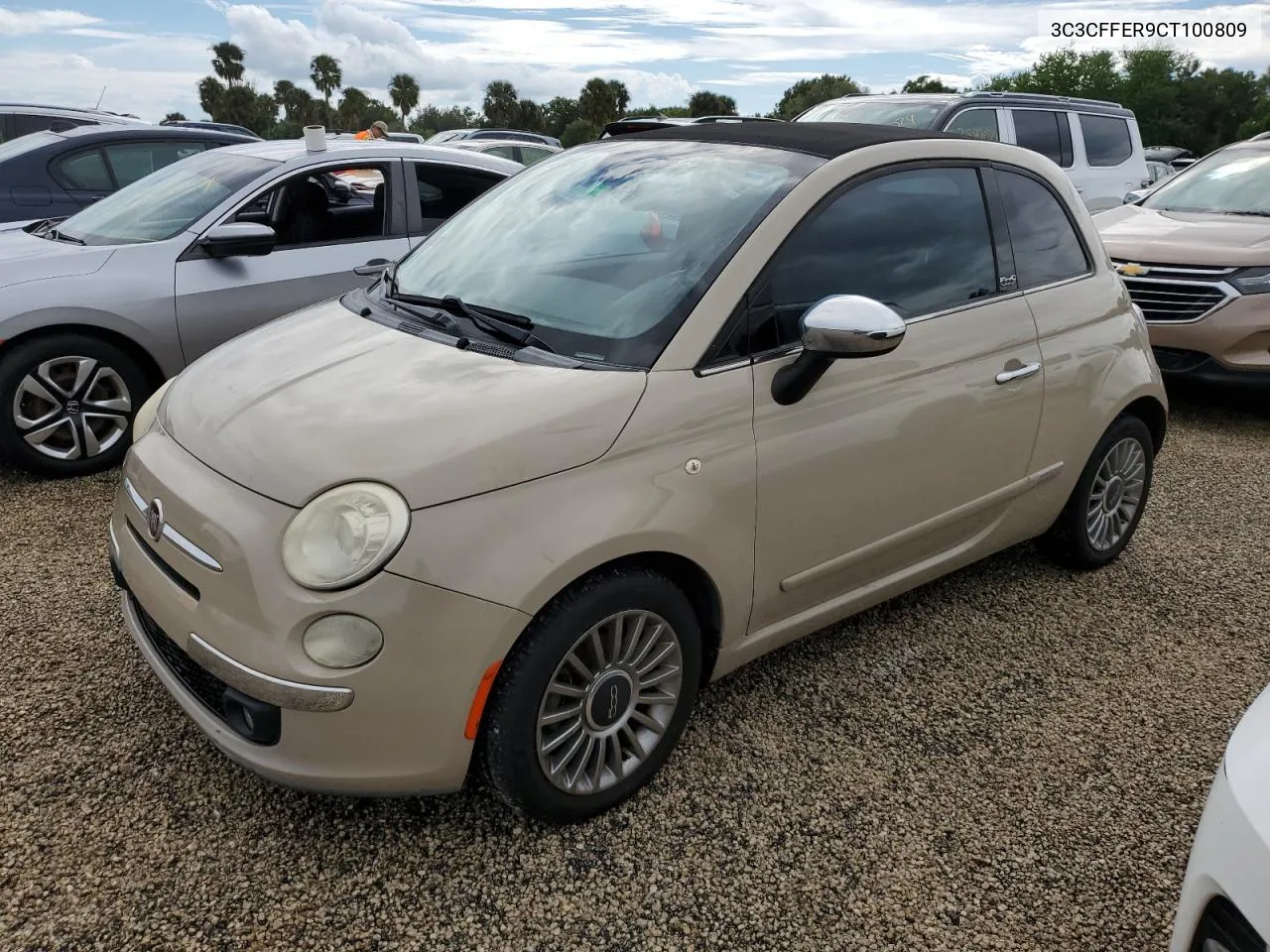 2012 Fiat 500 Lounge VIN: 3C3CFFER9CT100809 Lot: 74702104