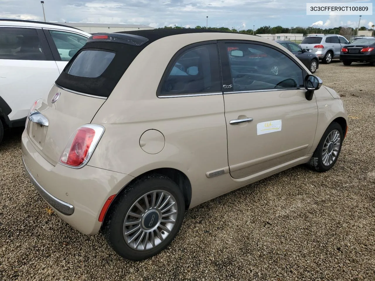 2012 Fiat 500 Lounge VIN: 3C3CFFER9CT100809 Lot: 74702104