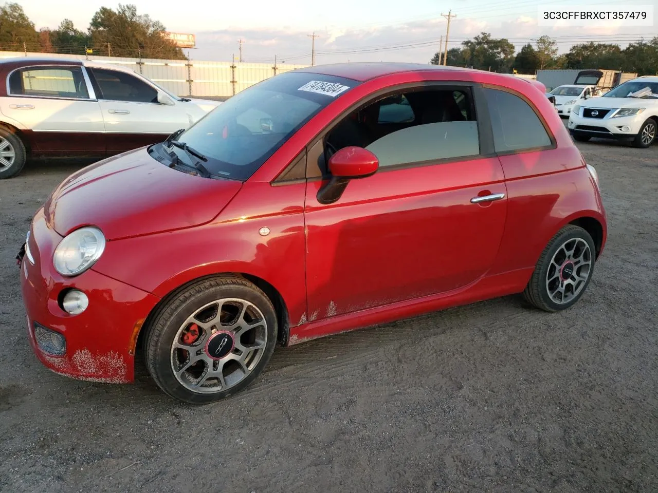 2012 Fiat 500 Sport VIN: 3C3CFFBRXCT357479 Lot: 74784304