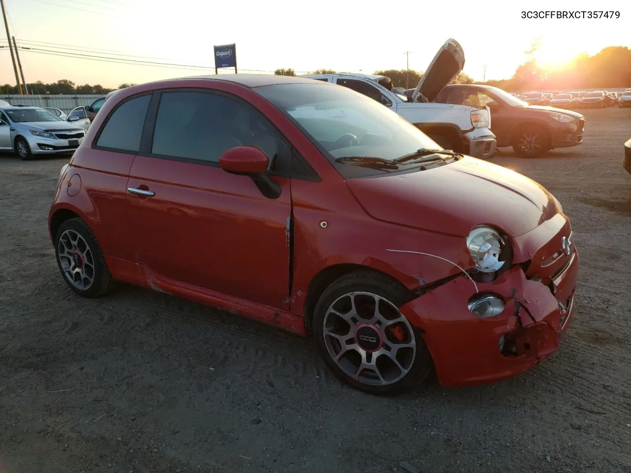 2012 Fiat 500 Sport VIN: 3C3CFFBRXCT357479 Lot: 74784304