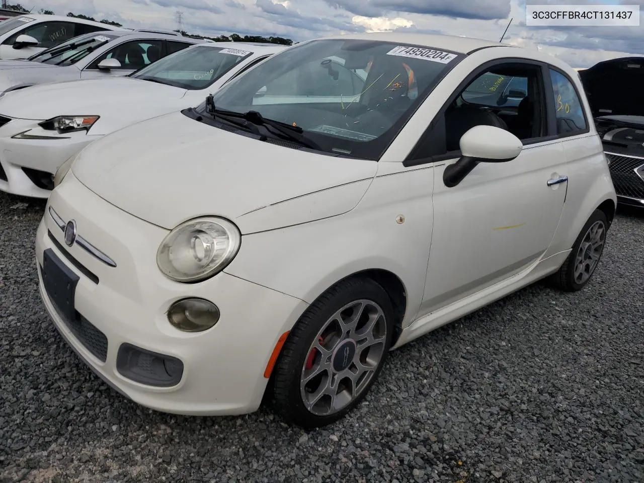 2012 Fiat 500 Sport VIN: 3C3CFFBR4CT131437 Lot: 74950204