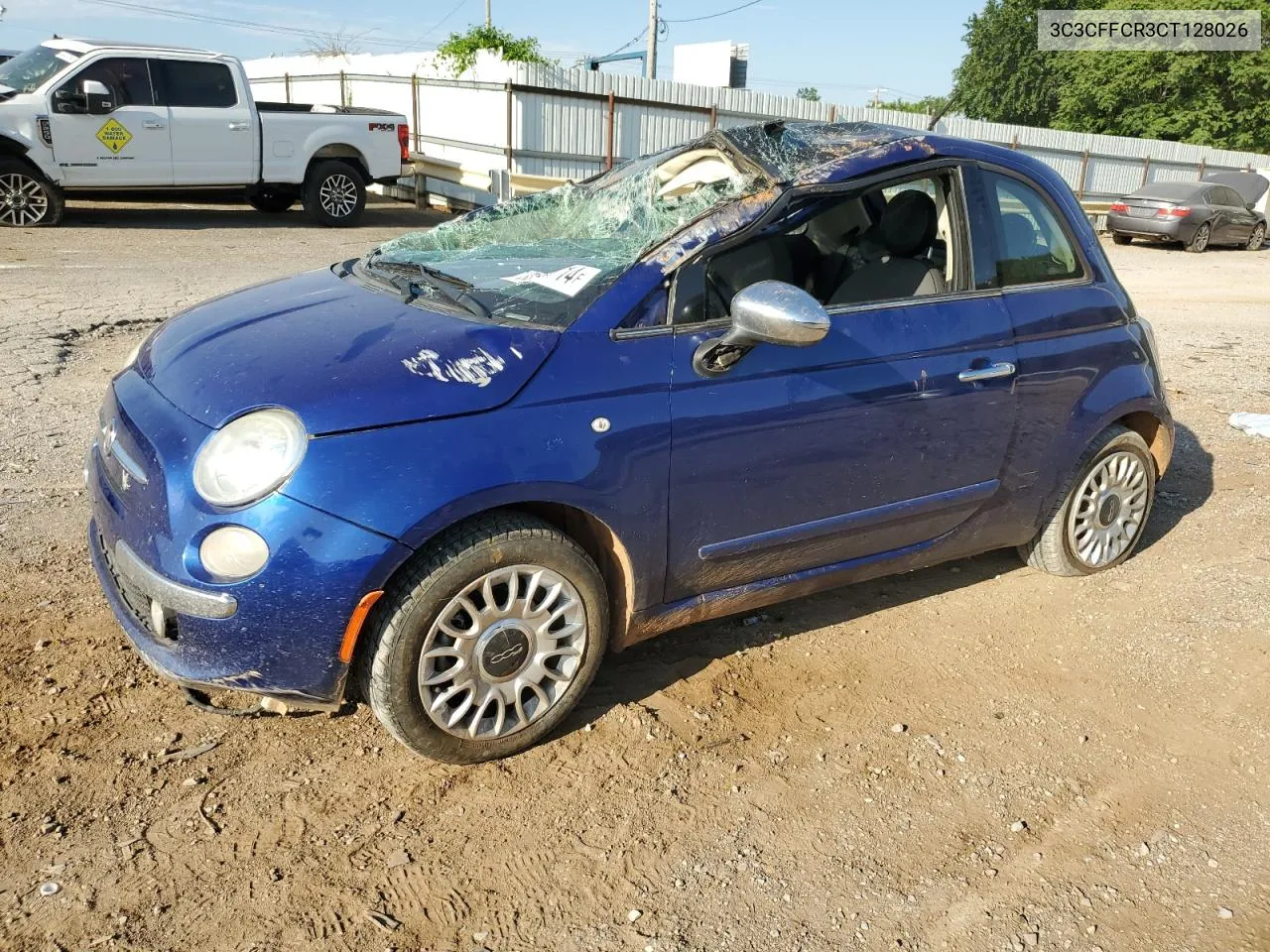 2012 Fiat 500 Lounge VIN: 3C3CFFCR3CT128026 Lot: 75164814