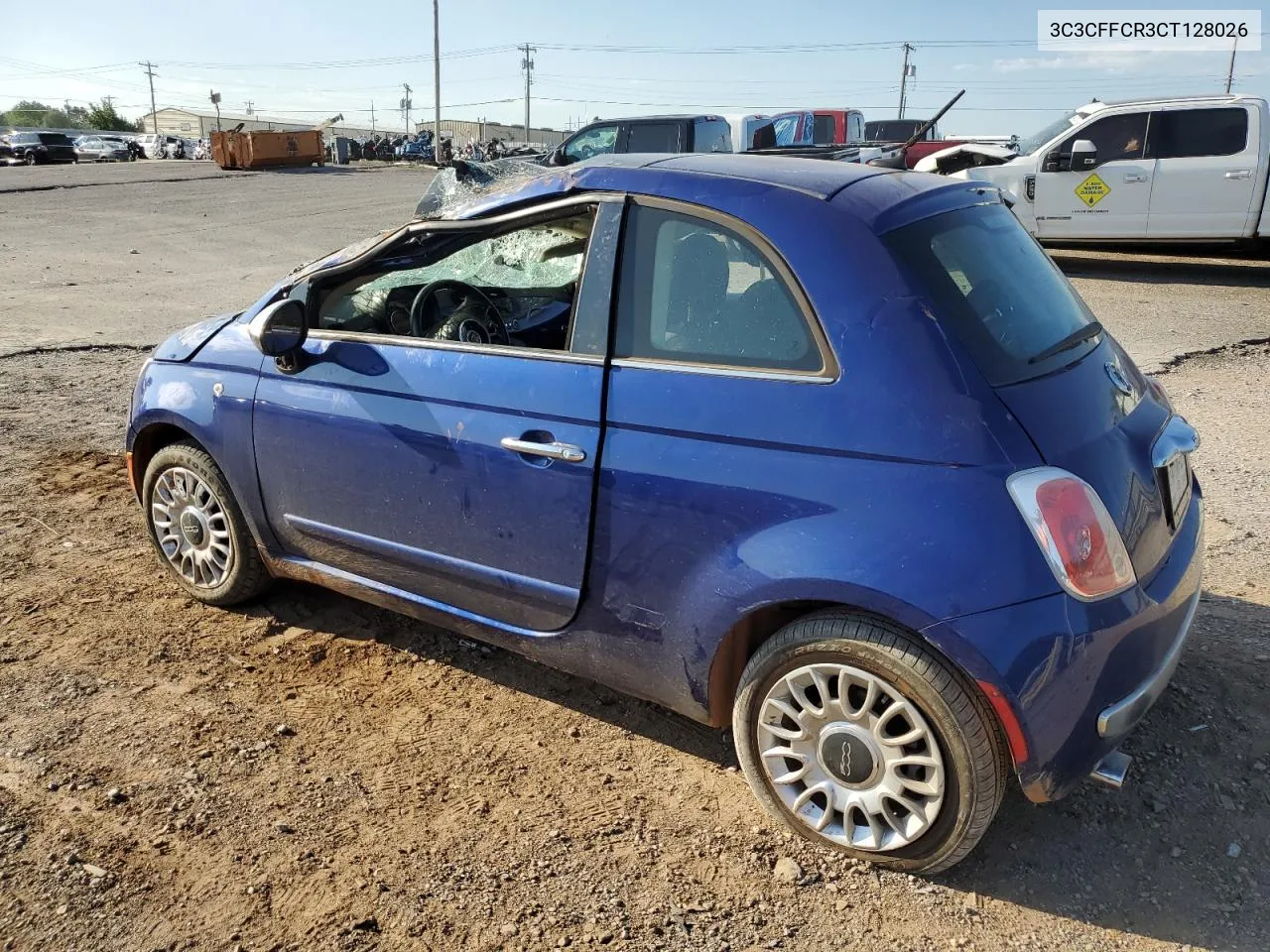 2012 Fiat 500 Lounge VIN: 3C3CFFCR3CT128026 Lot: 75164814