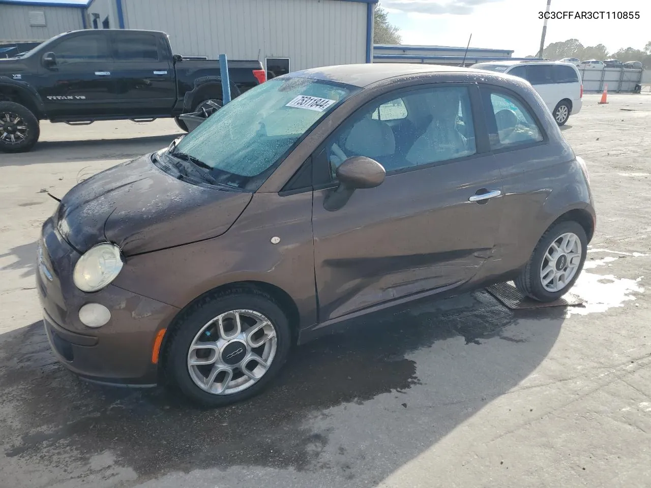 2012 Fiat 500 Pop VIN: 3C3CFFAR3CT110855 Lot: 75311844