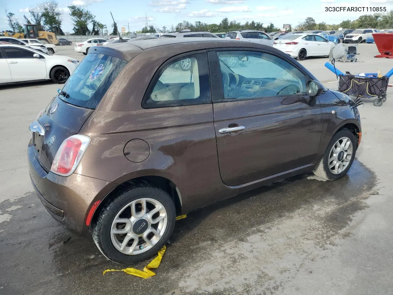 2012 Fiat 500 Pop VIN: 3C3CFFAR3CT110855 Lot: 75311844