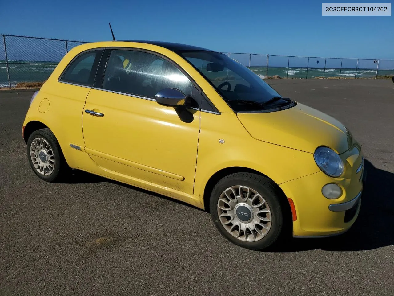 2012 Fiat 500 Lounge VIN: 3C3CFFCR3CT104762 Lot: 75572934