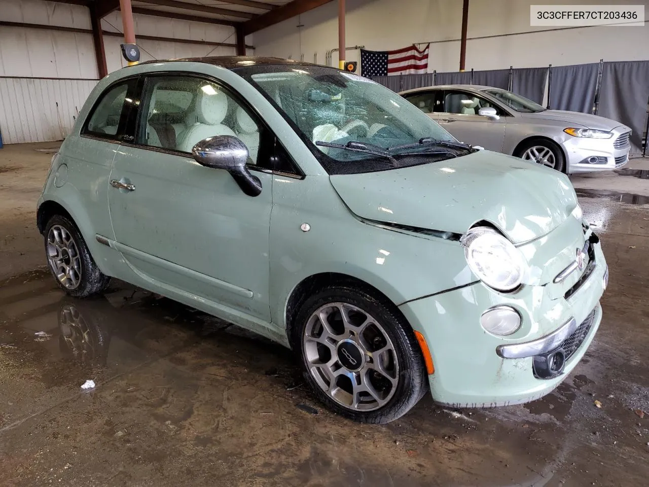 2012 Fiat 500 Lounge VIN: 3C3CFFER7CT203436 Lot: 76378374