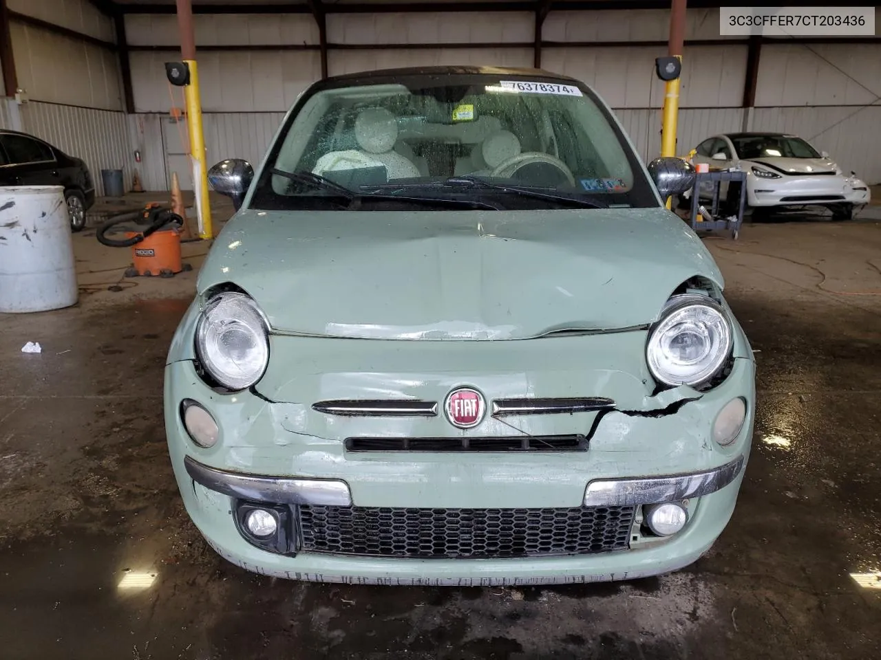 2012 Fiat 500 Lounge VIN: 3C3CFFER7CT203436 Lot: 76378374