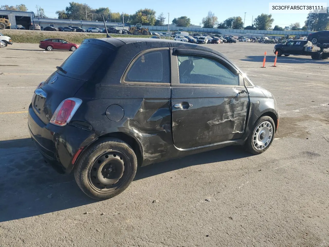 2012 Fiat 500 Pop VIN: 3C3CFFAR5CT381111 Lot: 76504914