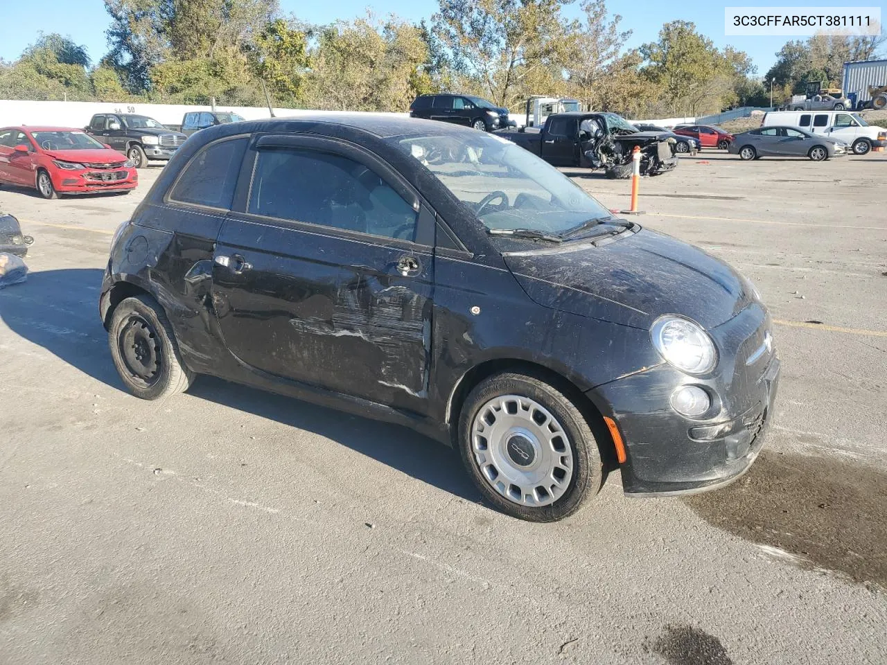 2012 Fiat 500 Pop VIN: 3C3CFFAR5CT381111 Lot: 76504914