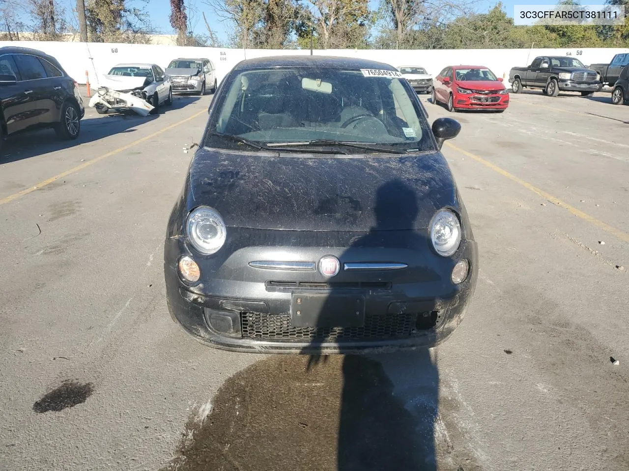 2012 Fiat 500 Pop VIN: 3C3CFFAR5CT381111 Lot: 76504914