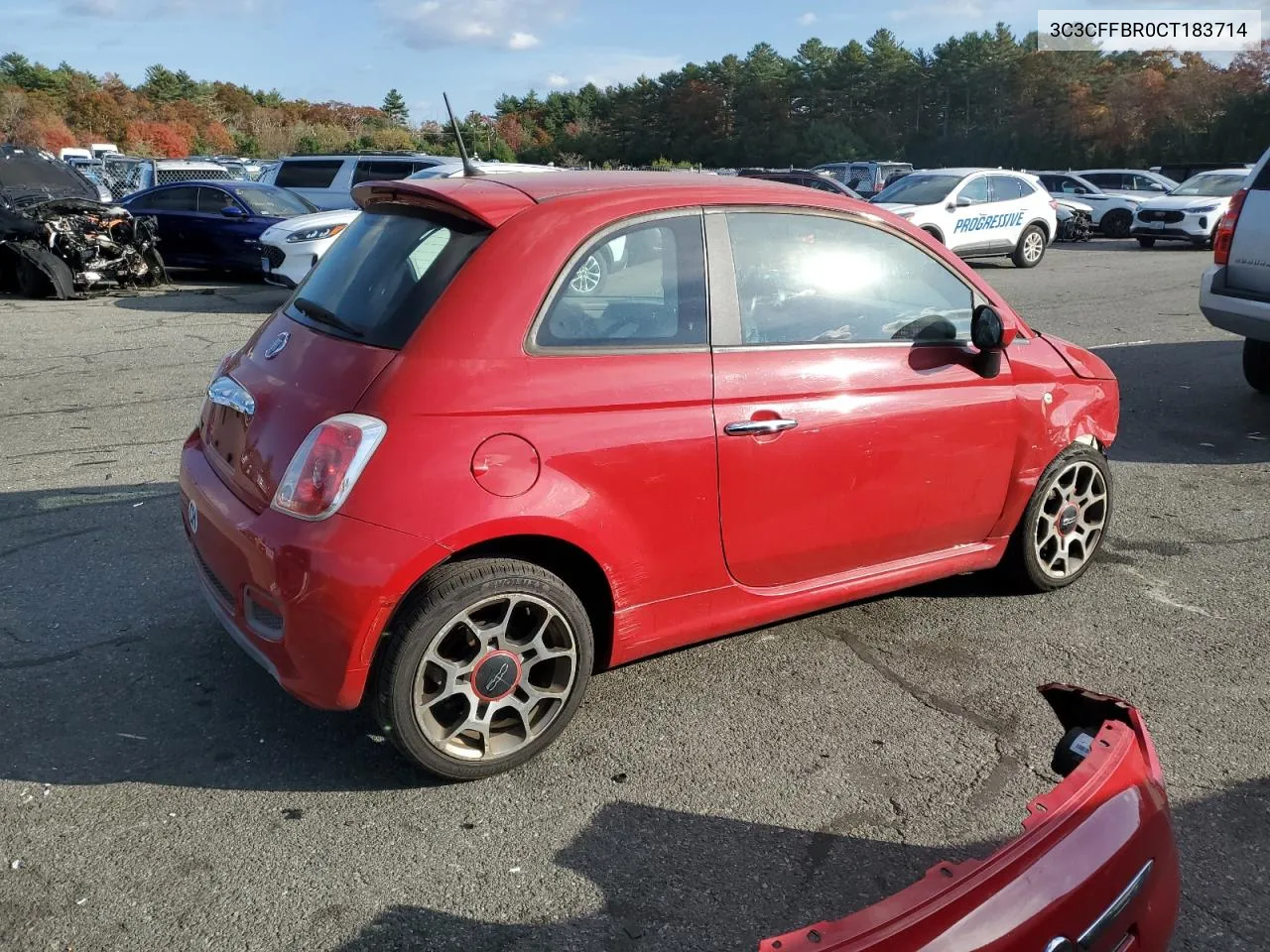 2012 Fiat 500 Sport VIN: 3C3CFFBR0CT183714 Lot: 76556914